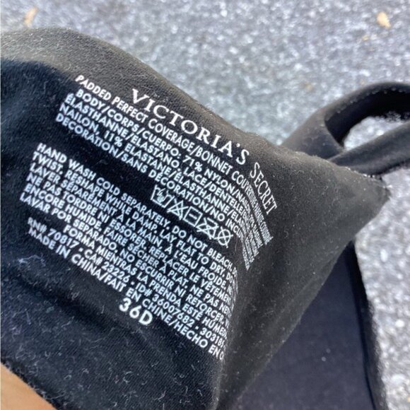 Women’s Victoria’s Secret black padded perfect coverage 36D - Picture 4 of 4